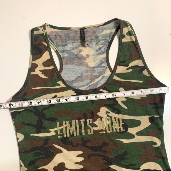 Camo Maxi Dress Racer Back “Limits None” Size XL NWOT - Picture 6 of 11
